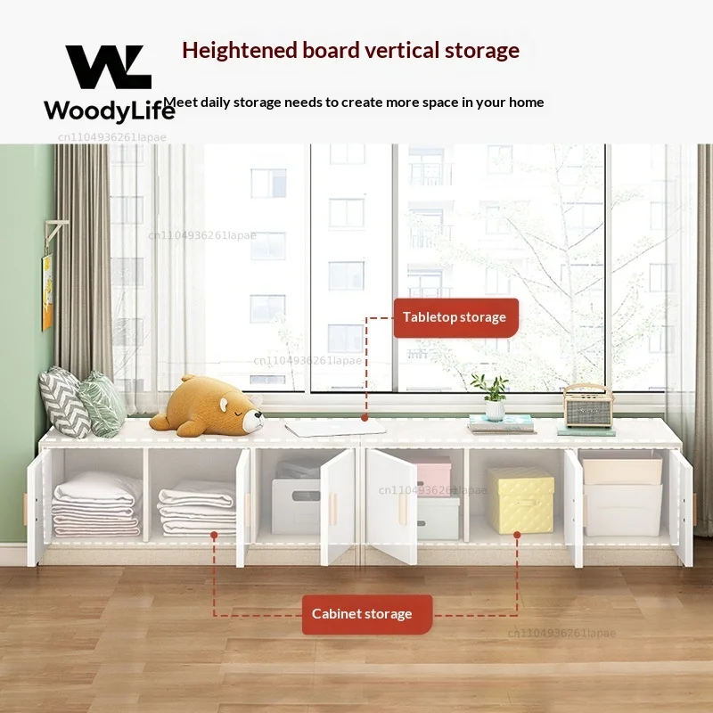 Living Room Storage Cabinet Bay Window Drawer Dresser Sideboard Floor Cabinet Small Apartment Minimalist Home Furniture Home view 3