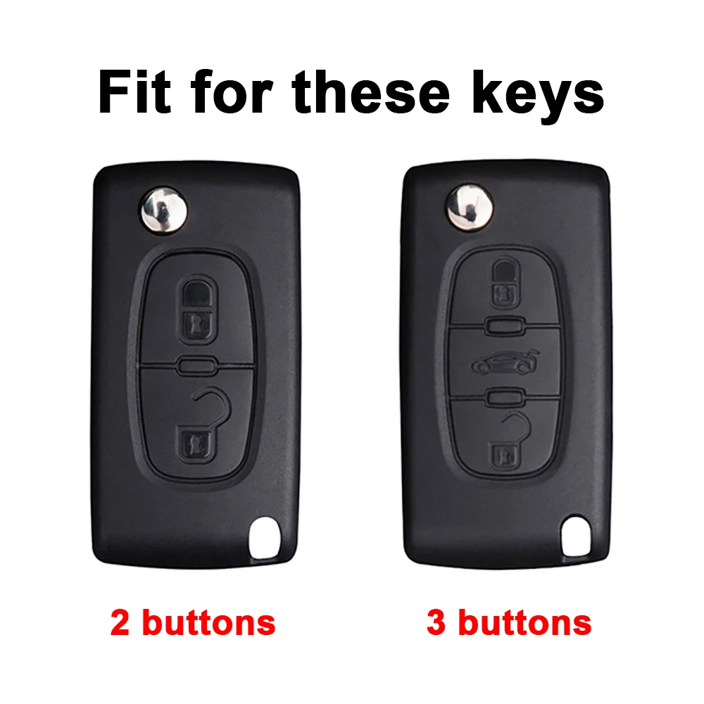 Keyless For Peugeot 107 207 307 308 407 607 3008 5008 For Citroen Xsara C5 C6 C8 3 Buttons Car Key Case Cover Shell Fob Holder