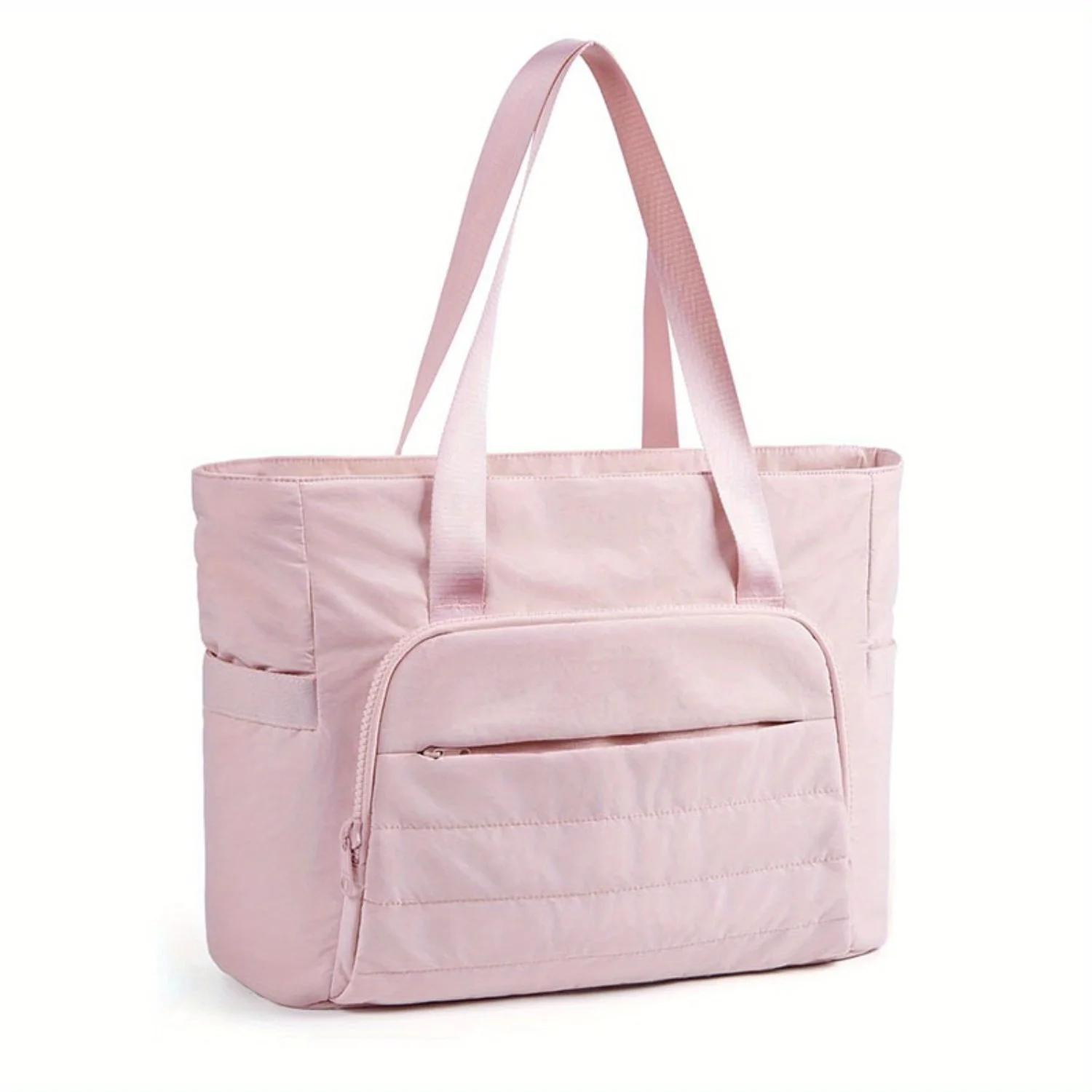 

Stylish and simple pink nylon shoulder bag handbag, lightweight and portable shopping bag, suitable for shopping,commuting
