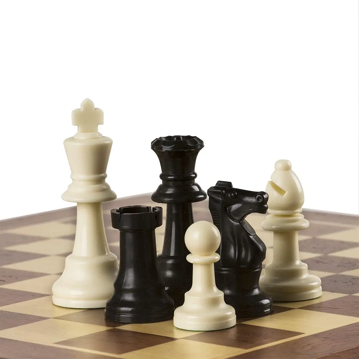 

Plastic Chess Pieces with Extra Queens, 34-Piece Set (3-Inch King), Includes Storage Bag – Great for Kids