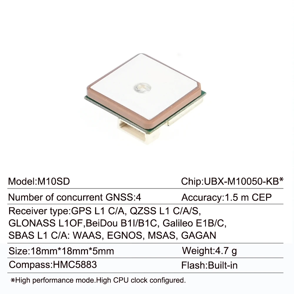 QUESCAN 18mm Drone FPV M10 GPS Module with Compass for RC Airplane Betaflight Pixhawk ArduPilot INAV GPS Galileo GLONASS BeiDou