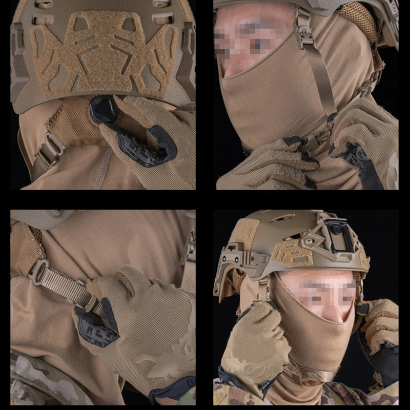 

Tactical Helmet Accessories 3.0 Nylon Webbing Adjustment Elastic Steel Wire Button Portable Buckle Cushioning Breathable
