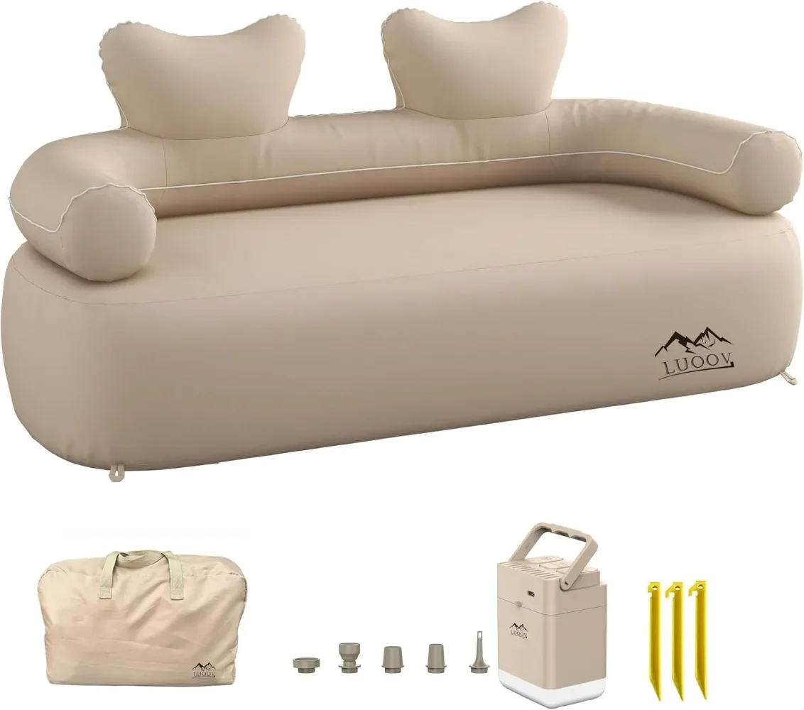 Blow up Couch Inflatable Chair Air Sofa Couch with Portable Air Pump Inflatable Sofa Camping Chair Couch