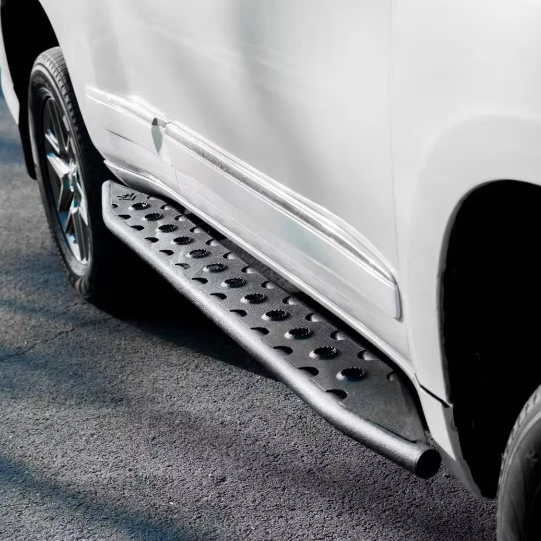 Tubular Flat Carbon Steel Side Pedal - Heavy-Duty Off-Road for GX460