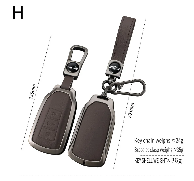 

Zinc Alloy Car Key Cover Smart Keyless Remote Fobs Cases Keychain Holder Auto Accessories Supplies For DFSK Dongfeng Aeolus AX7