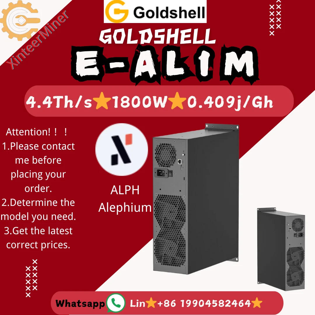 New Goldshell E-AL1M 4.4Th/s 1800W Alephium Miner Goldshell ALPH Mining Goldsehll ALPH Miner Goldshell EAL1M Asic Miner