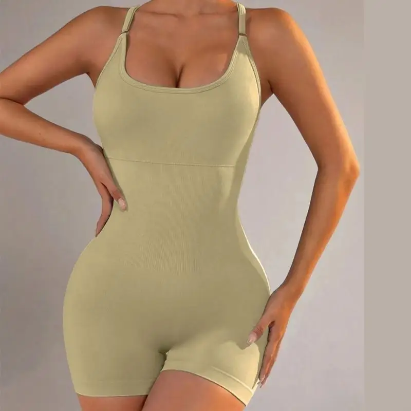 Women Workout Bodysuit Shorts Adjustable Shoulder Strap For Women Gym Fitness
