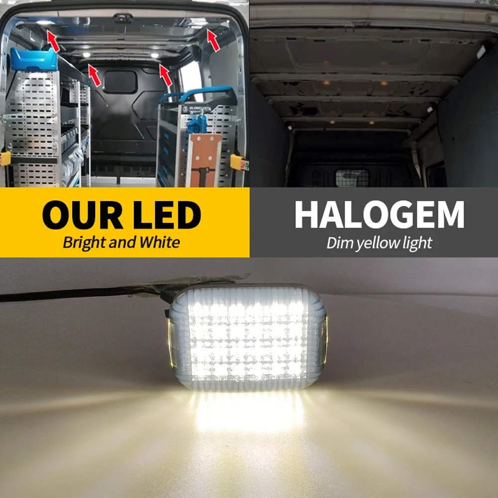 2 szt. Lampki wewnętrzne LED 6000K do Forda Transit 150/250/350/350 HD Van 2015-2024, oświetlenie wnętrza i przestrzeni ładunkowej