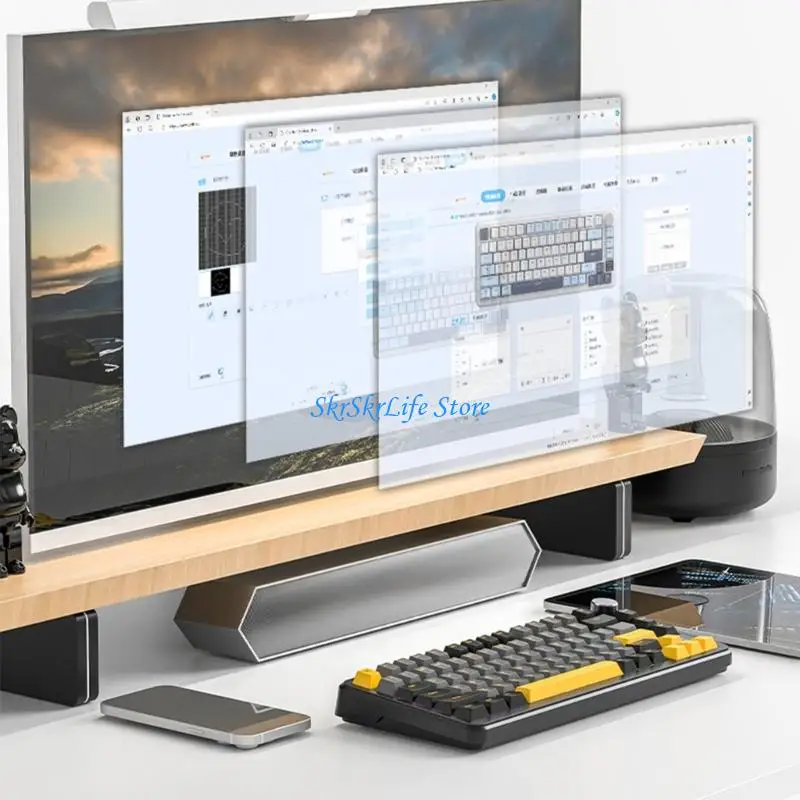 

E65E Wireless Keyboard 2.4Ghz Bluetooth-compatible Rechargeable Corded Mechanical Keyboard Replacement for Gaming