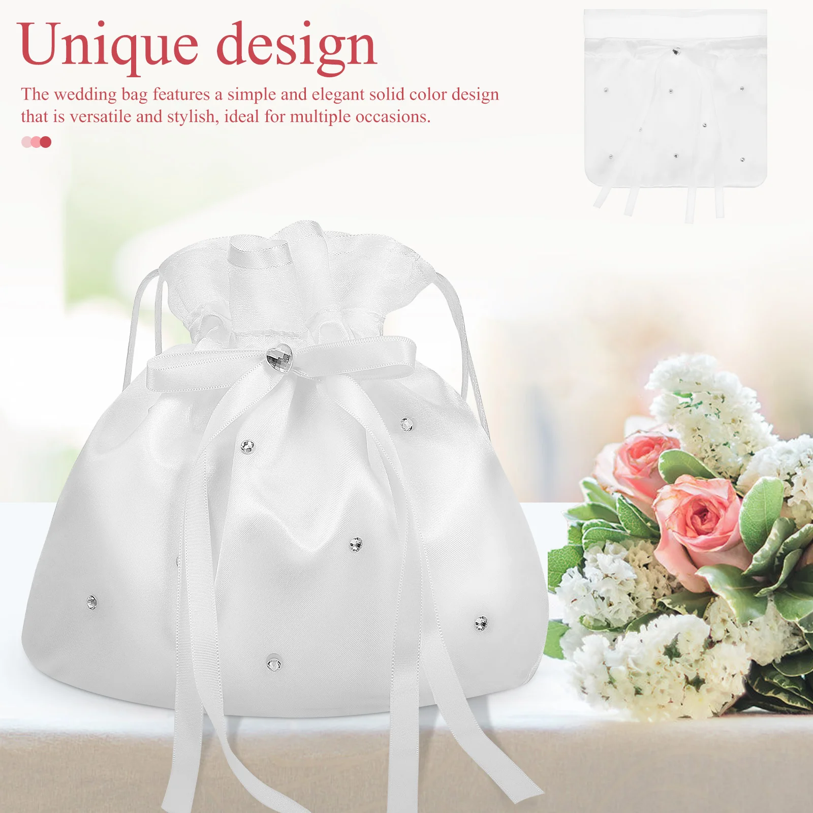 

Wedding Handbags Bride Purse Bridesmaid Bag Money Dance Candy Drawstring Favor Pouches Stylish Versatile Gifts