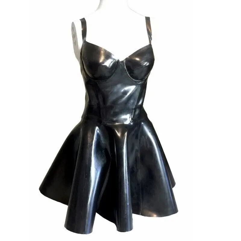 

Latex Suspender Skirt Rubber Sexy Dress