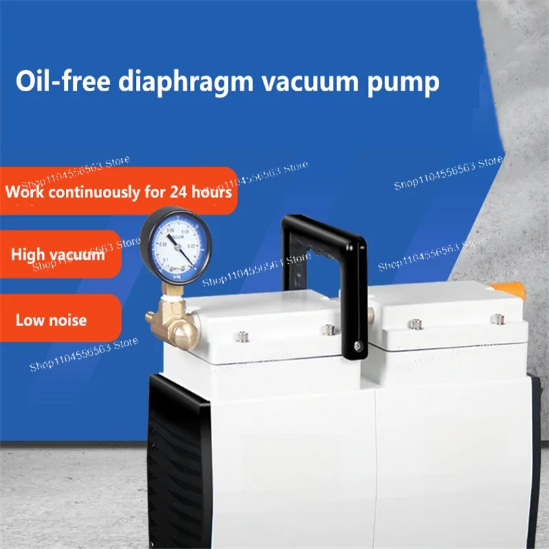 Small Portable Oil-Free Diaphragm Vacuum Pump-Positive&Negative Pressure Electric Suction Pump for Laboratory Suction Filtration