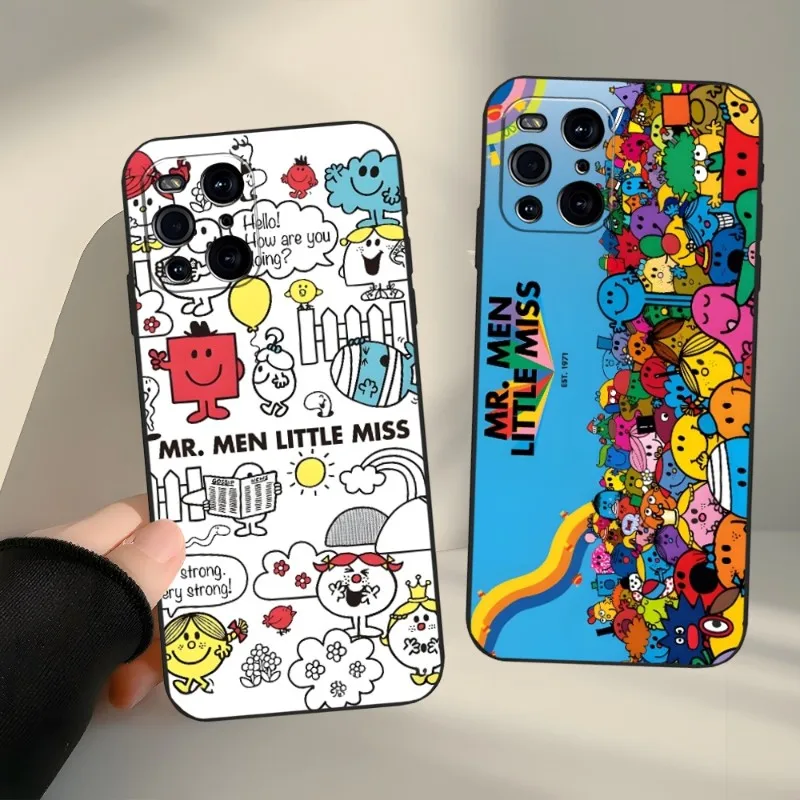 Mr Men L-littles Miss Phone Case For OPPO Reno 6 Pro 7 Find X3 Neo A54 A55 X5 A16 A57 A92 A93 A74 A94 K9 K9S Cover