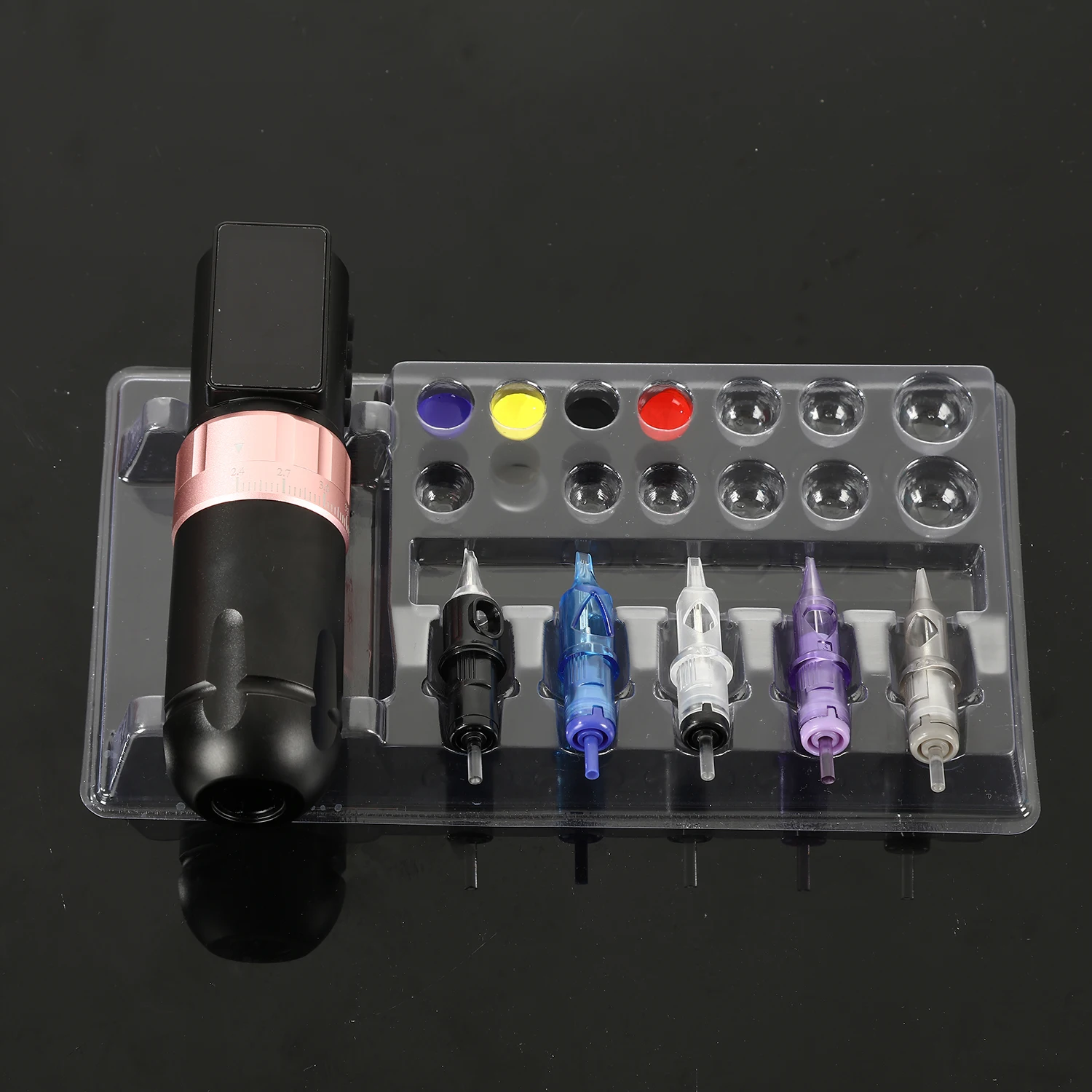 10pcs Tattoo Cartridge Needles Ink Machine Pen Hold Pigment Container Tray convenient Tidy For Permanent Makeup Tattoo Supplies