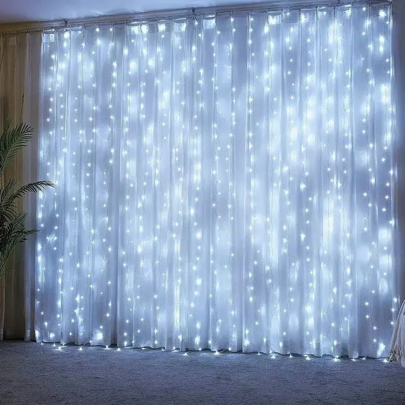 

6/4/3M USB Curtain String Lights 8modes Christmas Garland Led Light Wedding Holiday Party Fairy Decor Home Bedroom Decoration