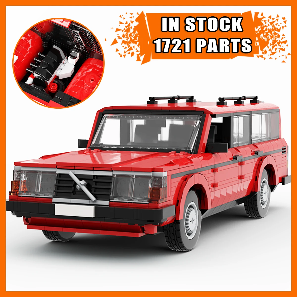 

NEW Classic Sports Racing Car Building Blocks Set, MOC-142178 DIY Assembly City Style Model Kit, Creative Birthday Gift Toy