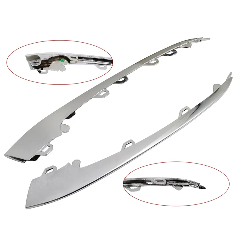 

НОВИНКА-1 пара переднего бампера, яркая полоса, накладка на губу, хромированная молдинга для Mercedes W222 S450/560 2018-2020 A2228857700, A2228857800