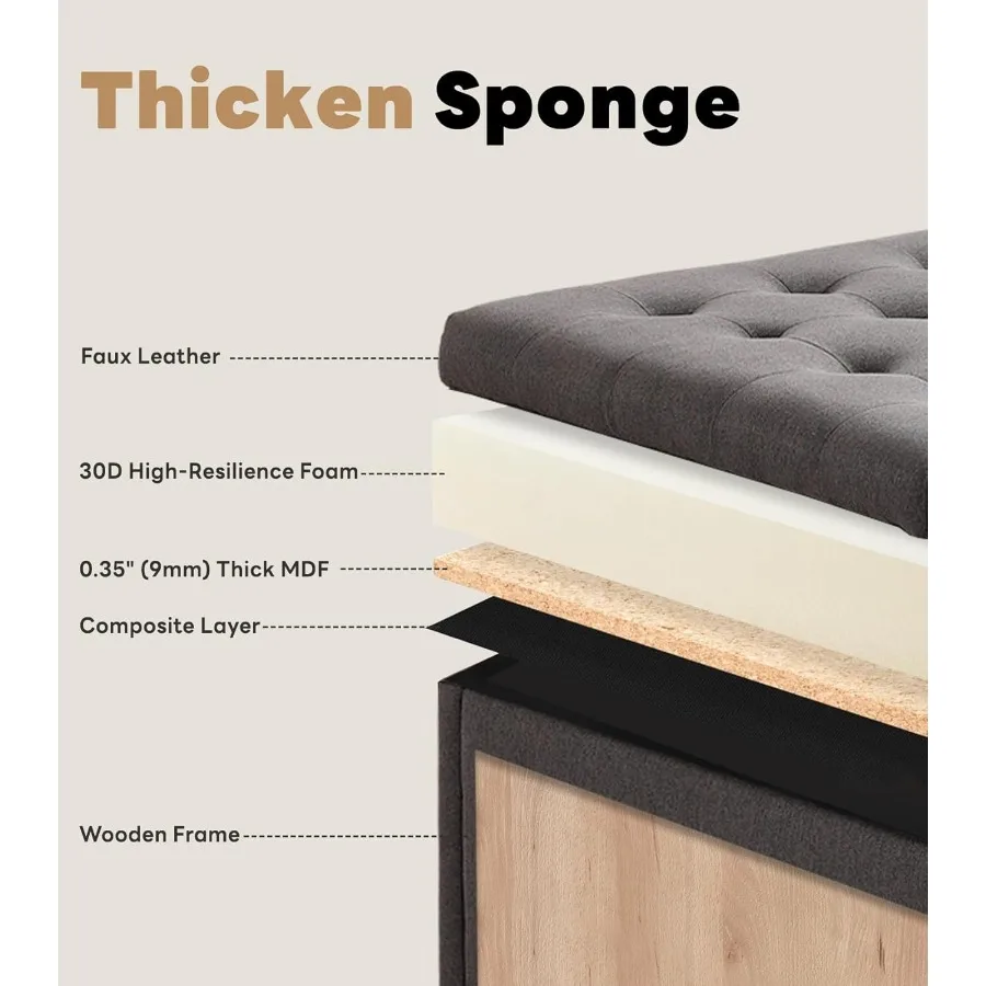 Duża kwadratowa pufa z miejscem do przechowywania, tapicerowana, stolik kawowy z ukrytym schowkiem, powiększony podnóżek-pufa do salonu.