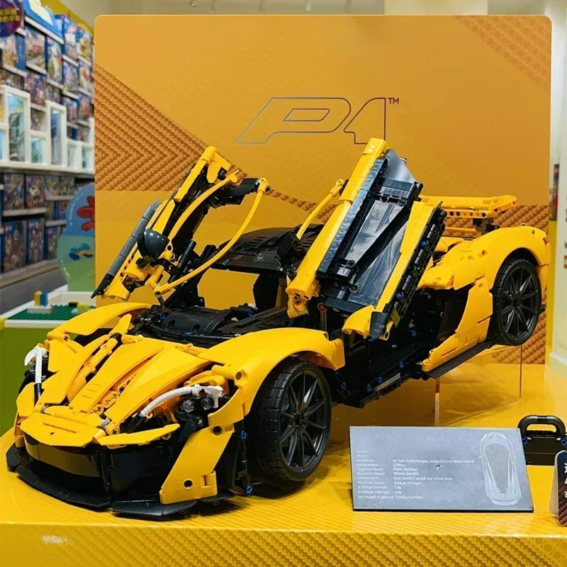 2024 New P1 Super Racing Car Fit 42172 Model Building Blocks 1:8 Assembly Set Bricks Technical Toys for Children Birthday Gifts