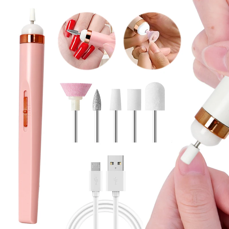 

Electric Nail Polisher Drill Bits Set Nails Grinding Polishing Cuticle Trimmer Art Sanding File Pen Manicure Professional Device