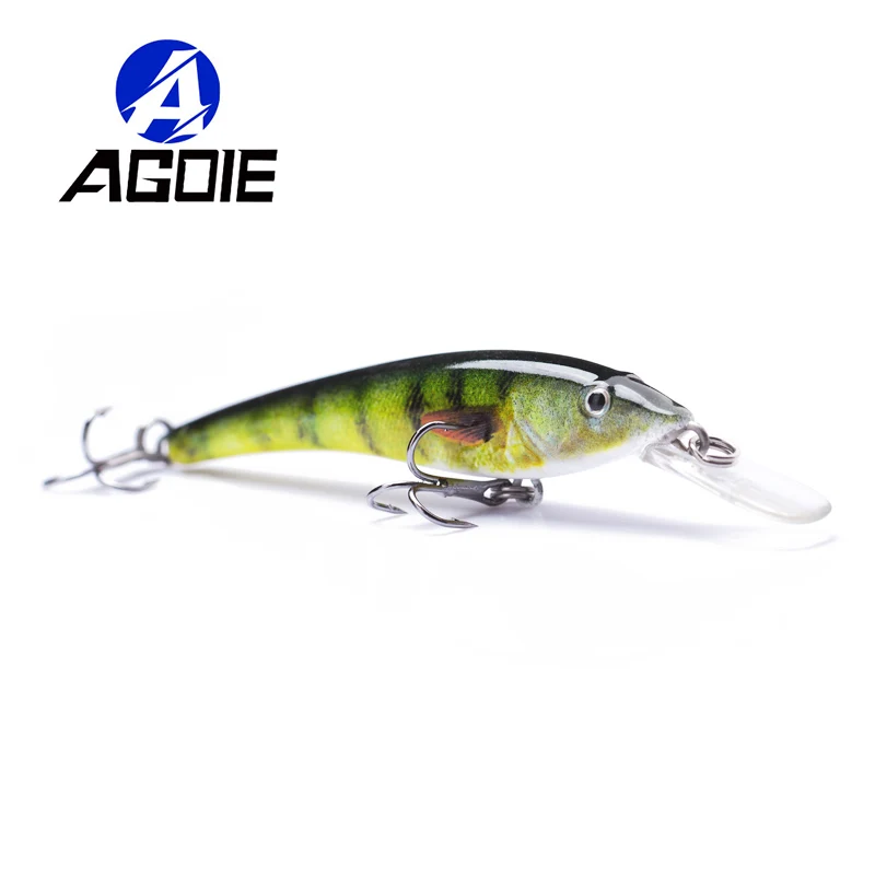 Agoie 90MM Minnow Fishing Lure Crankbait MH02B 5.7g Bionic Hard Fish Crank Bait Swimbait 5 Color Fishing Wobbler Tackle Lures