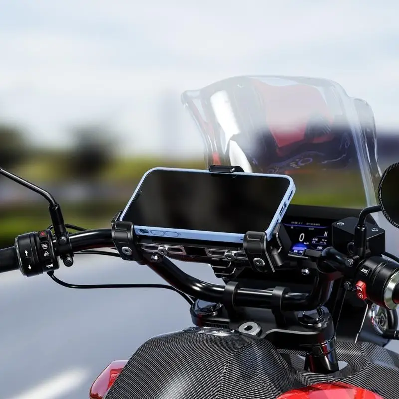 

G5GA Motorcycle Bicycles Phone Holder Stand Adjustable Support Bike Handlebar Mount