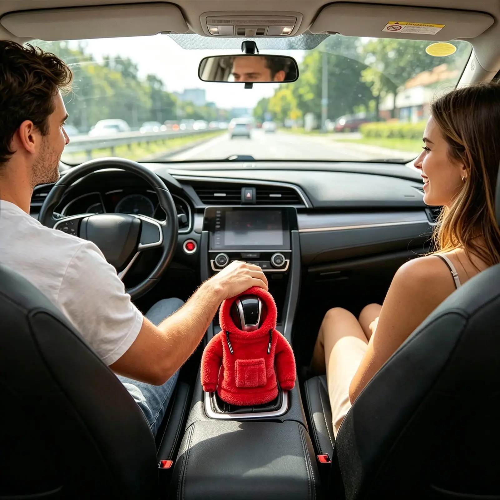 Car Gear Shift Hoodie Automotive Interior Wide Fit Vehicle Gear Shift Knob Cover For Sedan Taxi Truck Caravan Commuting Travel