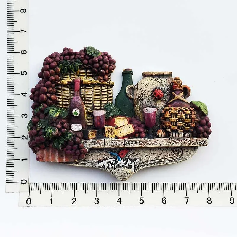 Turkey Tourism Refrigerator Magnets Stickers Bodrum Home Kitchen Decor Food Magnetic Fridge Magnets Hand Painting Crafts Gifts