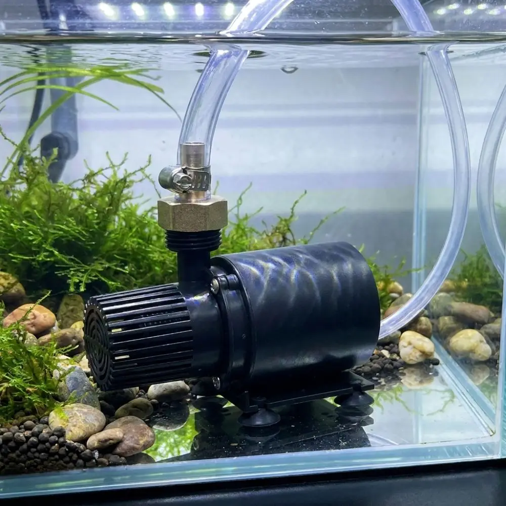 Durable Black Submersible Water Pump Plastic Low Noise Fountain Pump High Performance Stable Install Pond Pump