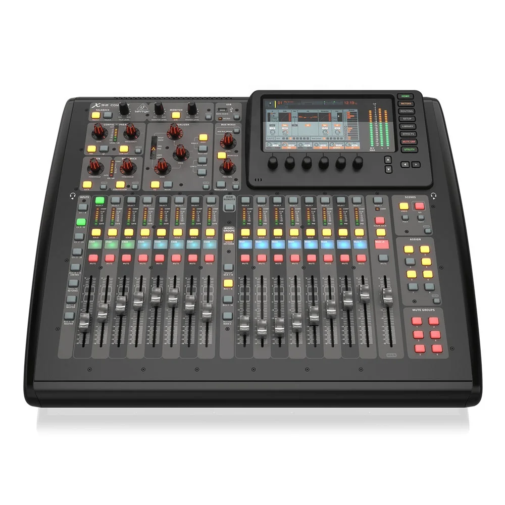 Behringer X32 Compact Audio Mixer 16 XLR Mic/Line Inputs 8 XLR Outputs Line Array Speakers Digital Mixer Stage