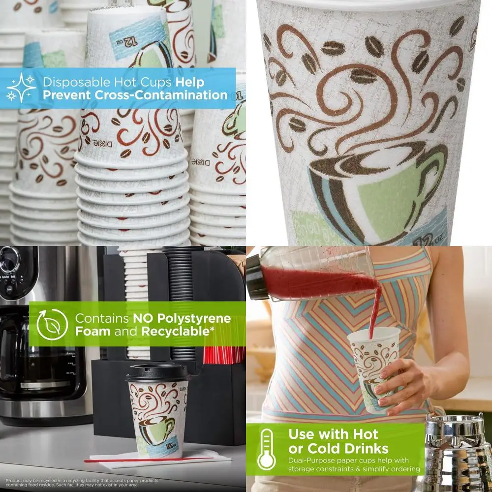 

500-Count PerfecTouch Disposable Hot Paper Cups in a Carton