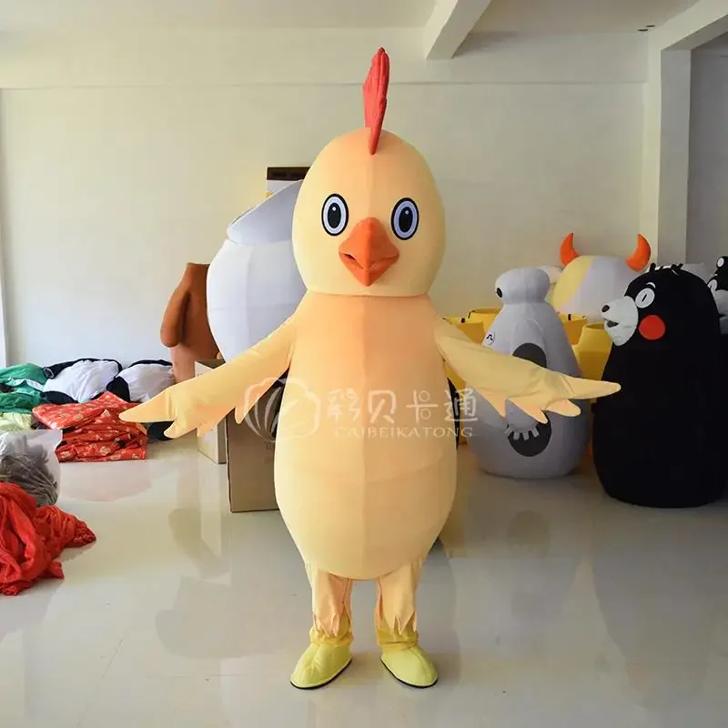 

Chicken mascot costume cartoon doll costume walking doll props cos costume Halloween Christmas Party Masquerade Anime Shows