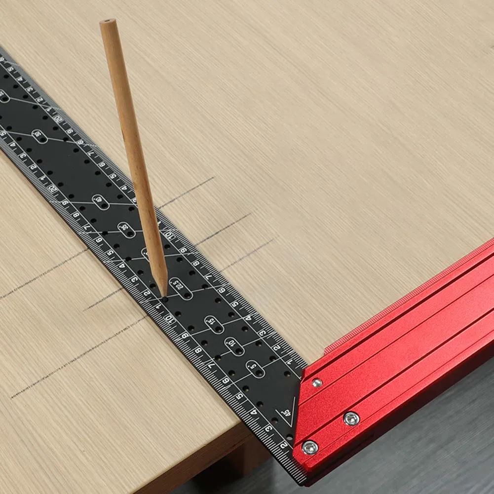 90 درجة مثلث الزاوية اليمنى حاكم الزاوية النجارة قياس سبائك الألومنيوم بمناسبة حاكم مسطرة قياس