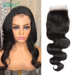 4x4 Body Wave Lace Closure With Baby Hair Raw Indian Human Hair One Piece HD Transparent Lace Closures Only For Black Women