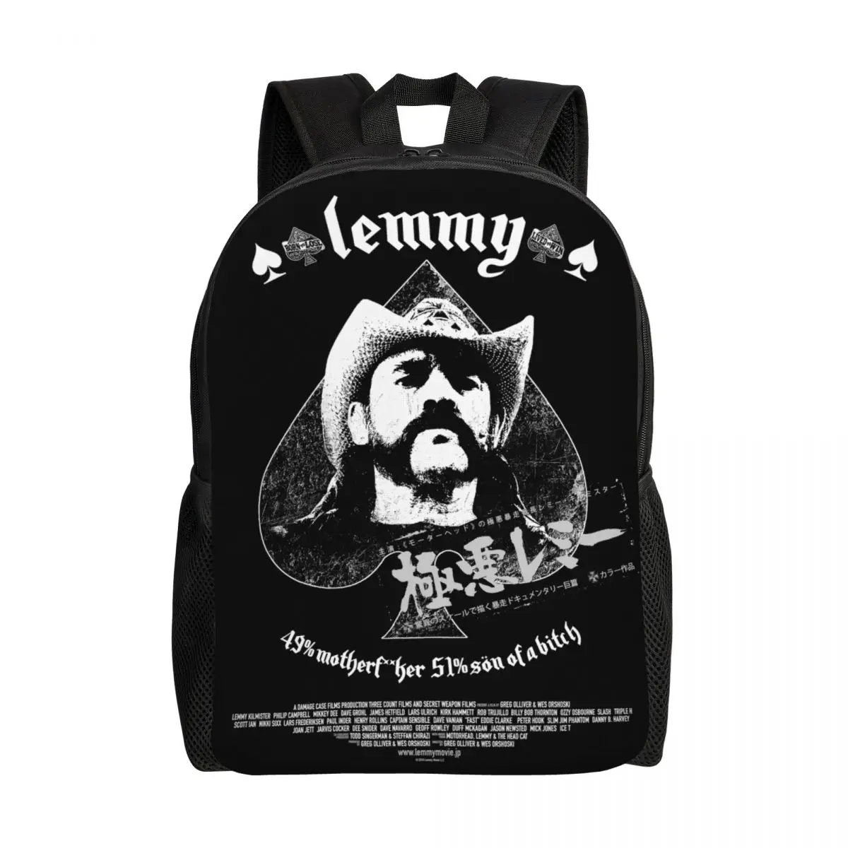 

Индивидуальный рюкзак для женщин и мужчин Rock Star Lemmy, водонепроницаемая школьная сумка для колледжа, сумка для книг с принтом