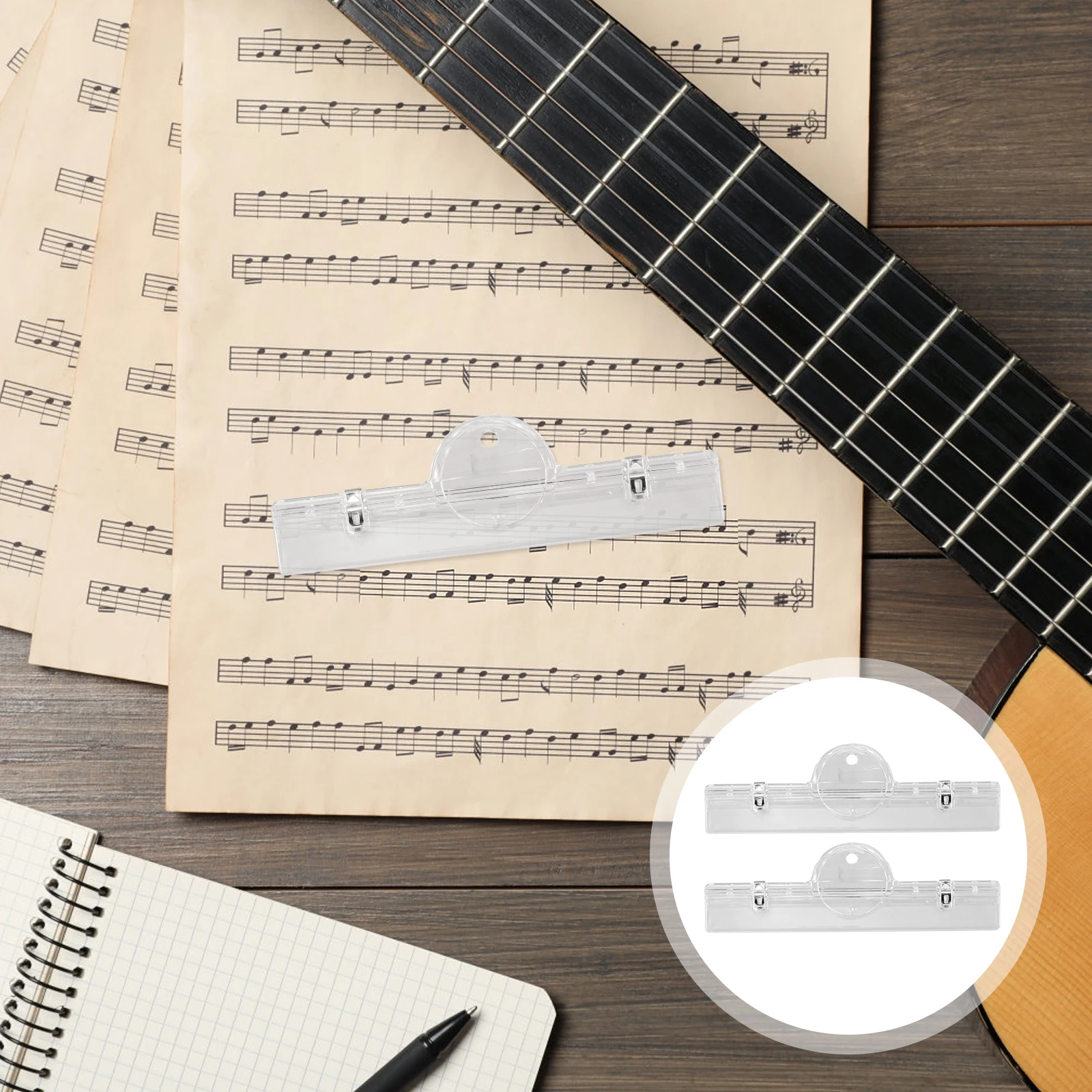 

Sheet Music Clip Book Page Holder Guitar Piano Score Acrylic Read Transparent Clips