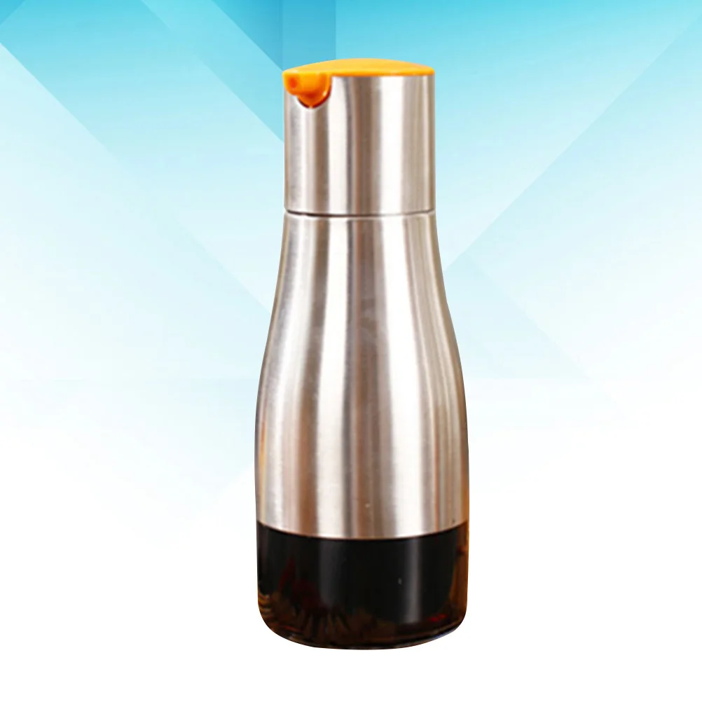 

Stainless Steel Oil Dispenser with Glass Bottle for Kitchen - Anti- Pourer for Olive Oil Vinegar Soy Sauce Storage