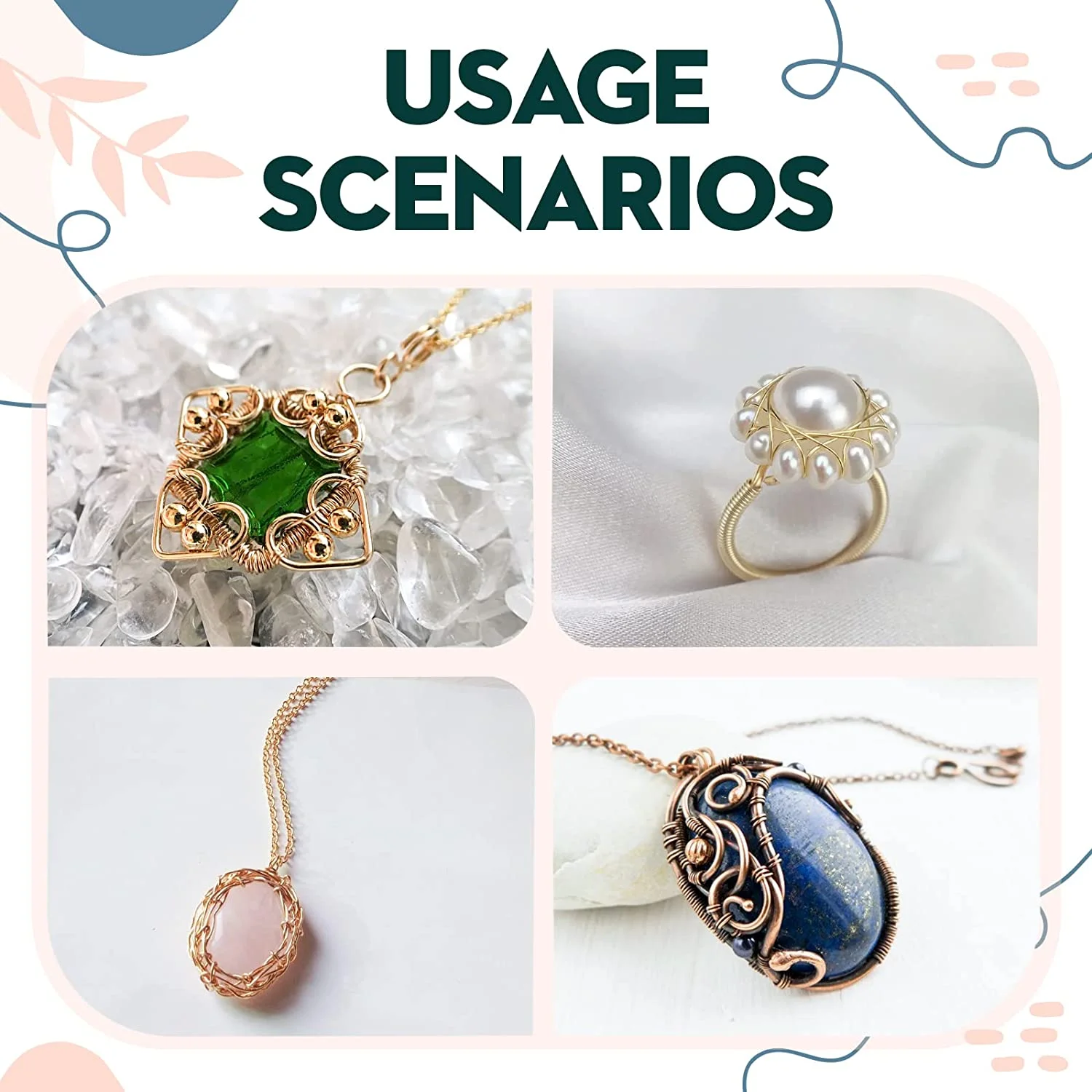 XUQIAN 28 Gauge 0.3MM*223M Solid Bare Copper Wire For DIY Jewelry Craft Pendant Necklace Making Wire Wrapping Supplies