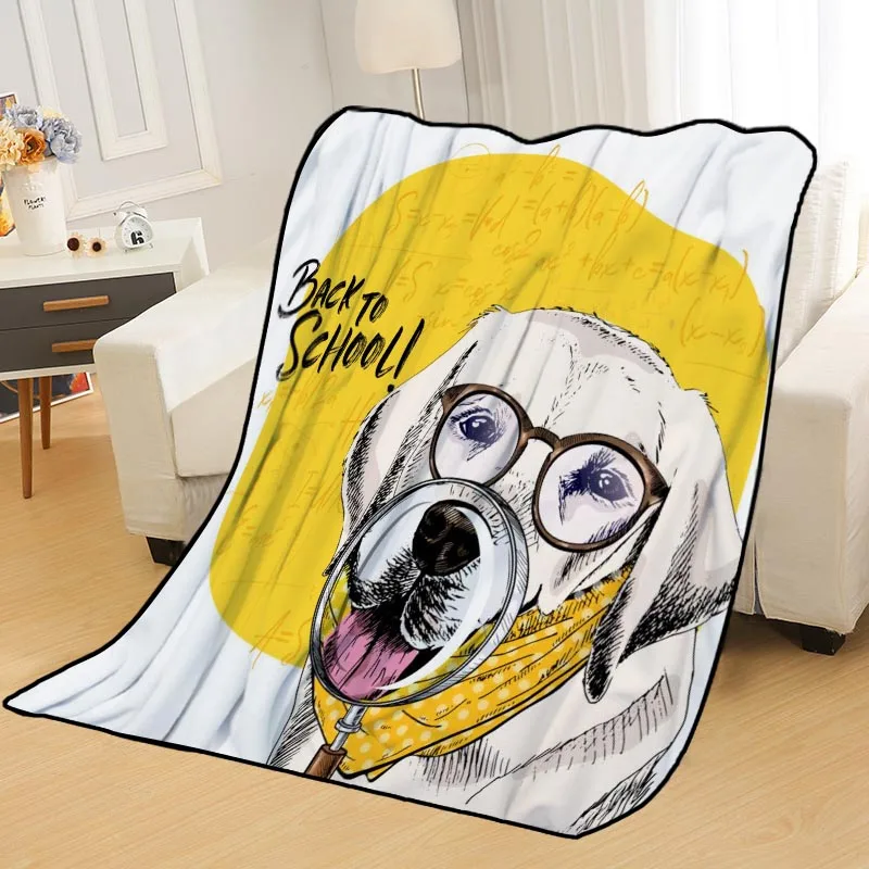 New Arrival Cartoon Puppy Pattern Blankets Printing Soft Nap Blanket On Home/Sofa/Office Portable Travel Cover Blanket