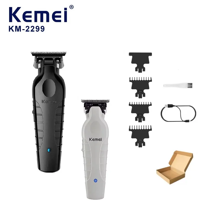 Kemei 2299 Barber Kabelloser Haarschneider 0mm Zero-Gap Konturenschneider Detailer Professionelle Elektrische Finish-Schneidemaschine