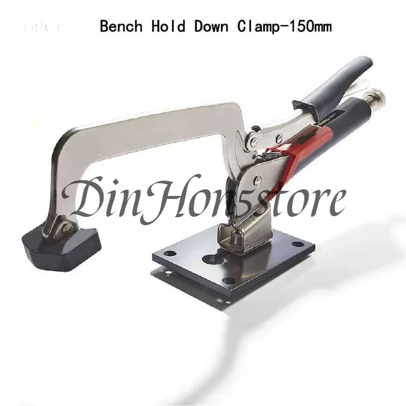 Woodworking Adjustable Rotary Carpentry Fixing Clamp 75mm/150mm High Clamping Force 360° Rotation Fits 8.3mm T Track