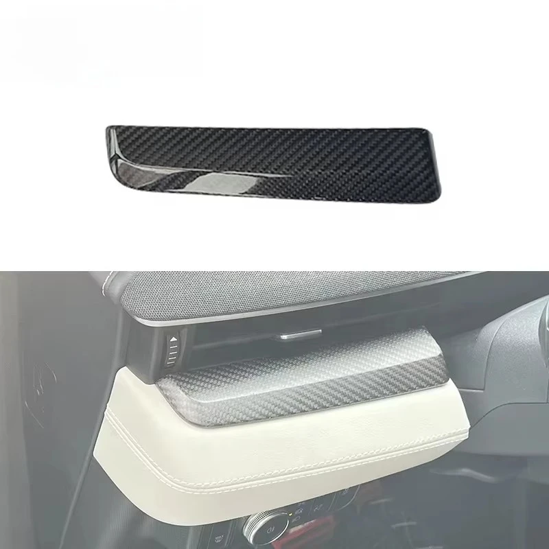 2pcs Real Dry Carbon Interior Kits Dashboard Cover Trims for Mach-E 2021up