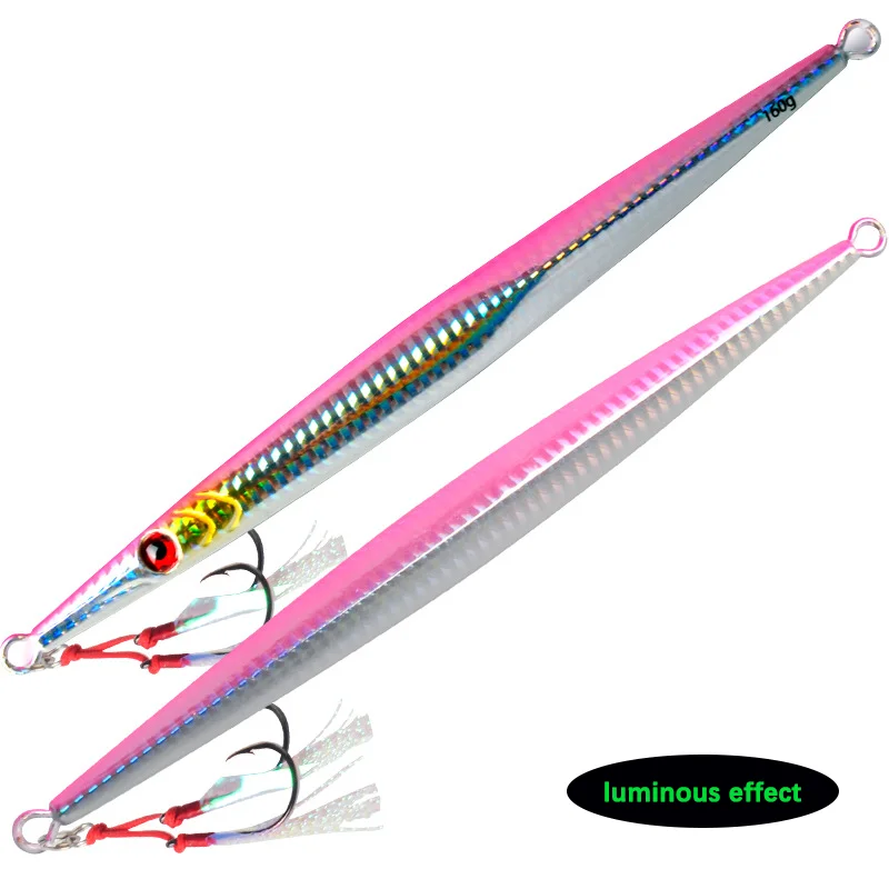 

Набор из 4 металлических джигов для морской рыбалки, 60г, 80г, 100г, 120г, 160г, 200г, 250г, 300г, быстро тонущие, для джиггинга, искусственная приманка для морской рыбалки с лодки