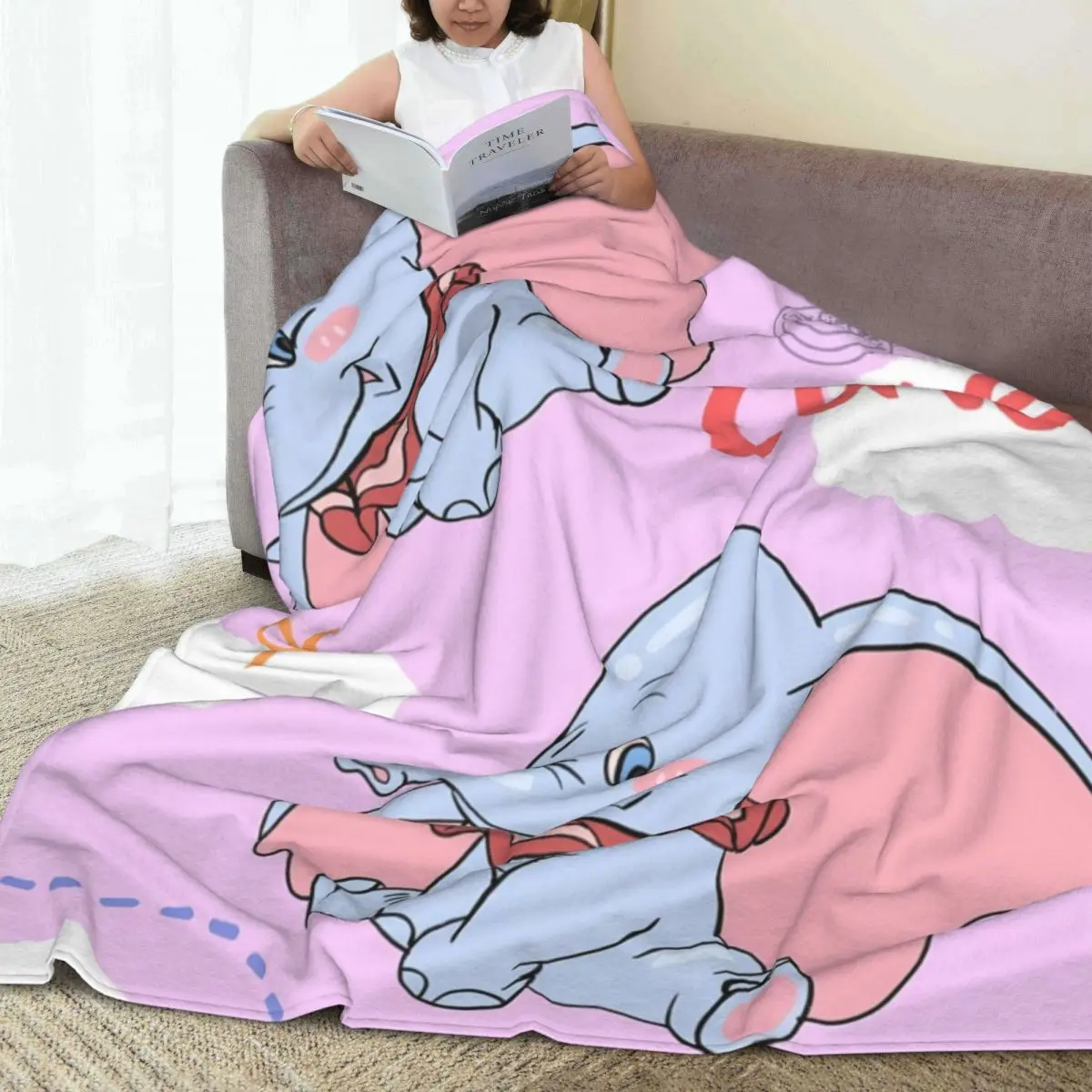 Dumbo   Blankets Soft Novelty Plush Bedding Throws For Living Room Travel Office Flannel Bedspread Bed Cover