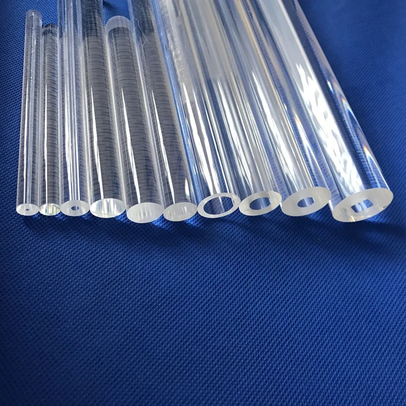 Custom Processing OD 15-50mm Quartz Tube Heat Resistant Transparent Hollow Explosion Proof Glass