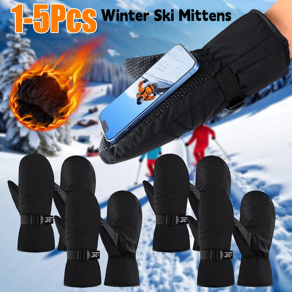 

Лыжные перчатки, водонепроницаемые перчатки для снега, ветрозащитные зимние перчатки, термоперчатки для велоспорта, перчатки для сноуборда для мужчин и женщин