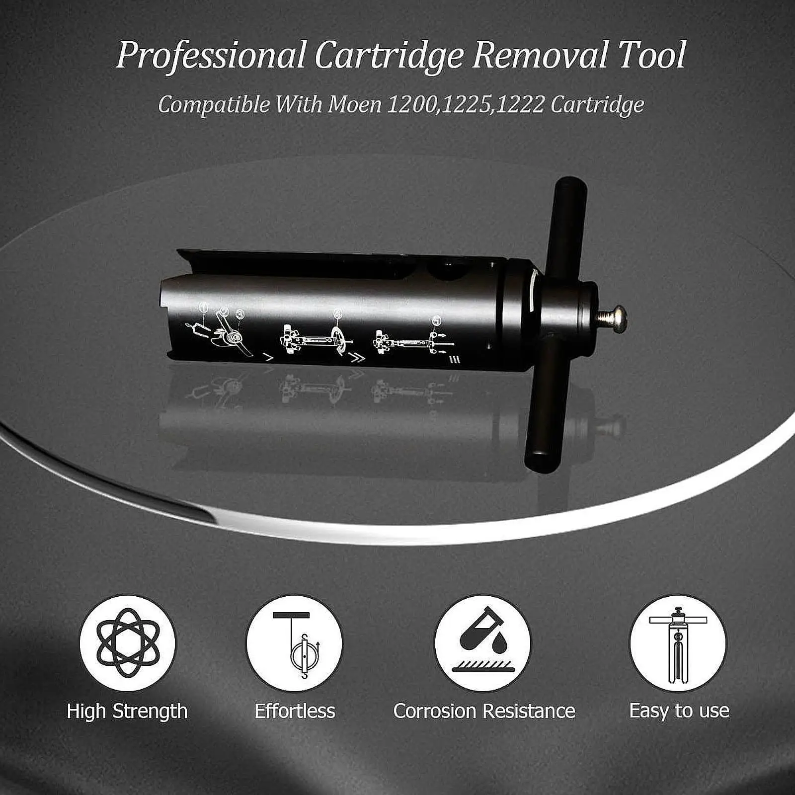 Gereedschap voor het verwijderen van cartridges Patroontrekker Gereedschap voor het verwijderen van ventielkern Upgrade Reparatie Veelzijdig ergonomisch gereedschap voor het verwijderen van cartridges