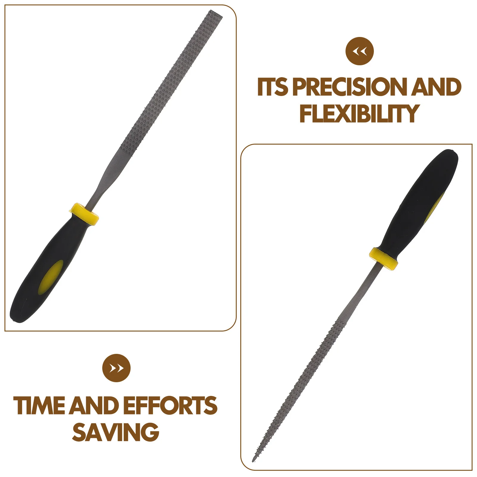 

6Pcs 140x3mm Mini Wood Rasp File Set Comfortable Hand Grip Handles for Efficient Shaping of Wood Metals