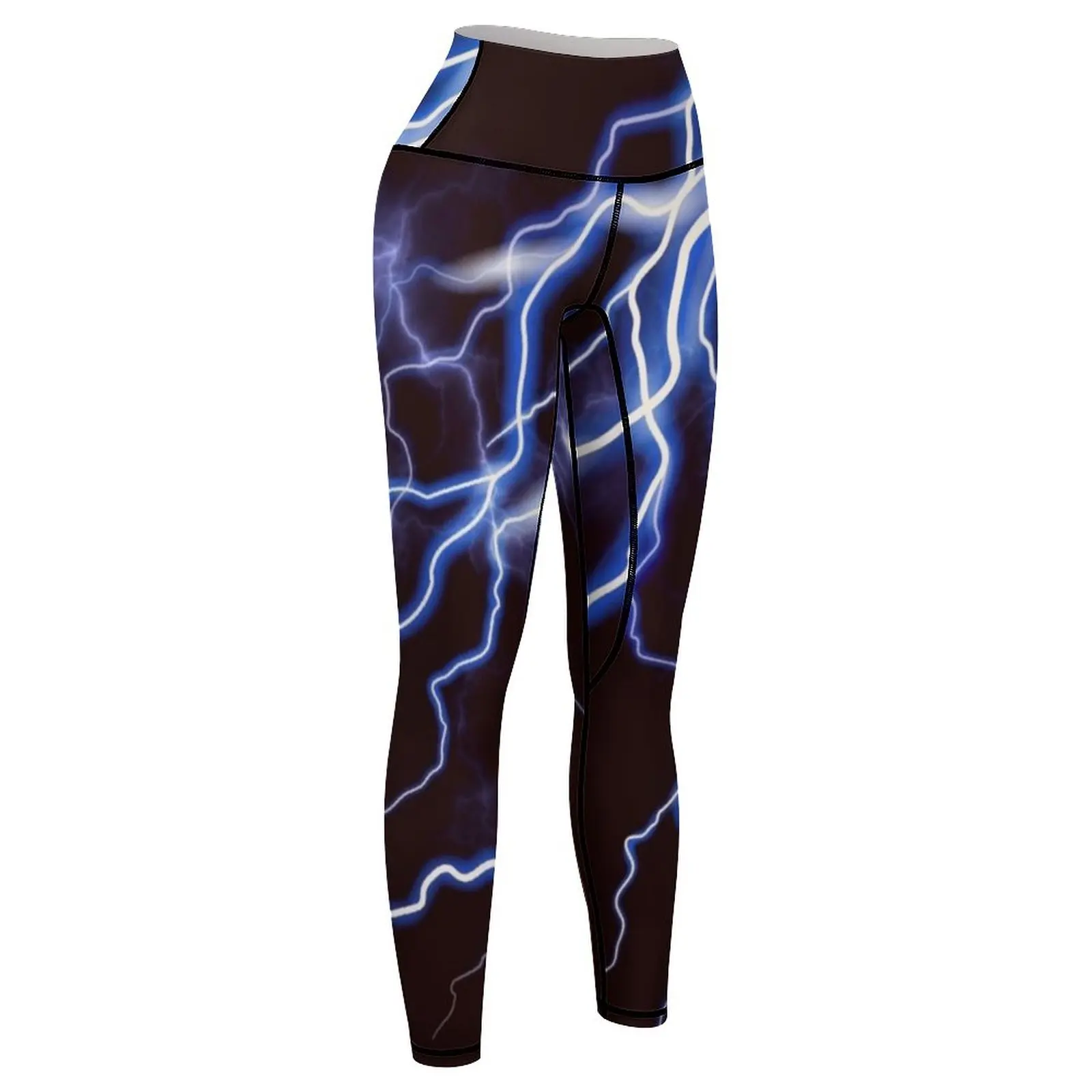 Blue Thunder Colorful Lightning graphic Leggings Sports pants woman high waist Womens Leggings
