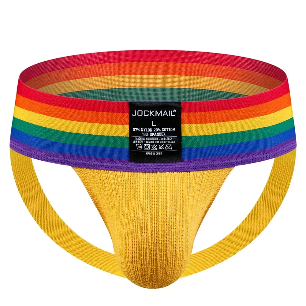 Men's Athletic Supporter Jockstrap Stretch Mesh Pouch,3 Inch Wide Strip Waistband Sexy Sport Jock Straps Workout Underwear Male